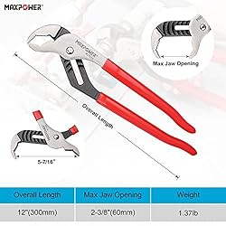 MAXPOWER 12 inch Groove Joint Pliers, Quick