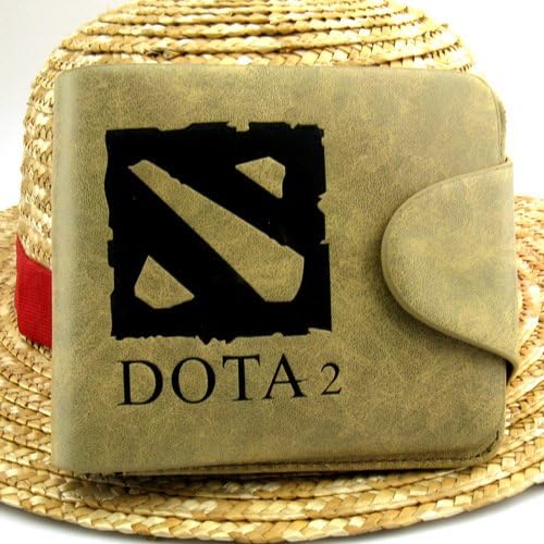 New Fashion Mens Genuine Leather Bifold Dota2 Dota 2 Wallet Purse