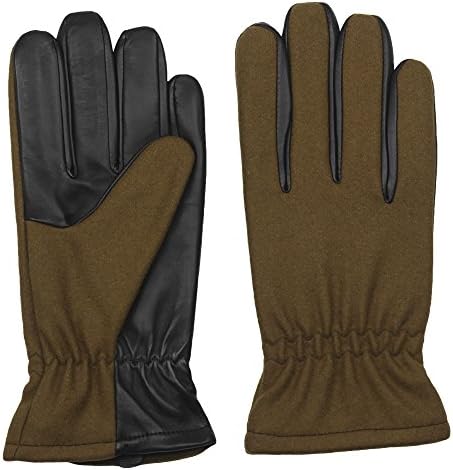 GRANDOE Men’s GUIDE Leather Palm Glove, Lambswool Blend (Camel, Large)