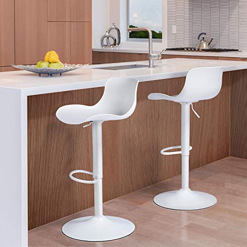 Yaheetech Bar Stools Set of 2 Height Adjustable Swivel Bar Chair