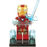 LipstickIndy® 1PIECE 2016 Brand New Iron man red Minifigure Superhero Action Figure with weapons