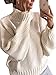 Ybenlow Womens Turtleneck Sweaters Batwing Long Sleeve Casual Loose Oversized Chunky Knit Pullover Jumper Tops