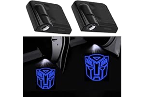FURFUR 2Pcs fit for Transformer Car Door Lights Logo Projector, Wireless Led Shadow Ghost Light for Transformer Fans, Universal Fits to Most Cars/Trucks/SUVs