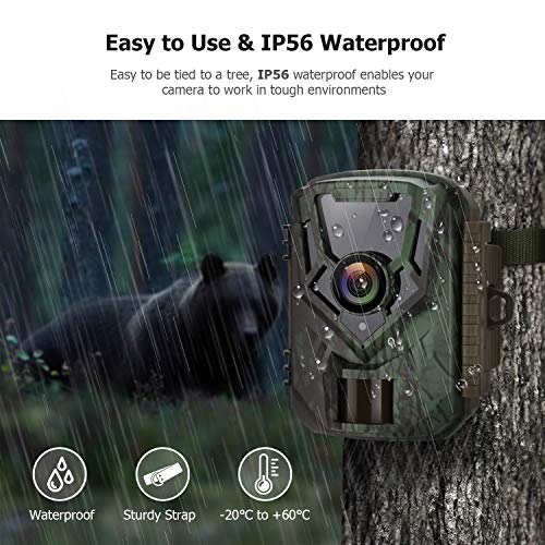 LETSCOM Trail Game Camera 0.4S Trigger Speed, 16MP 1080P Scouting Hunting Cams with Night Vision for Outdoor Wildlife Monitoring and Home Surveillance