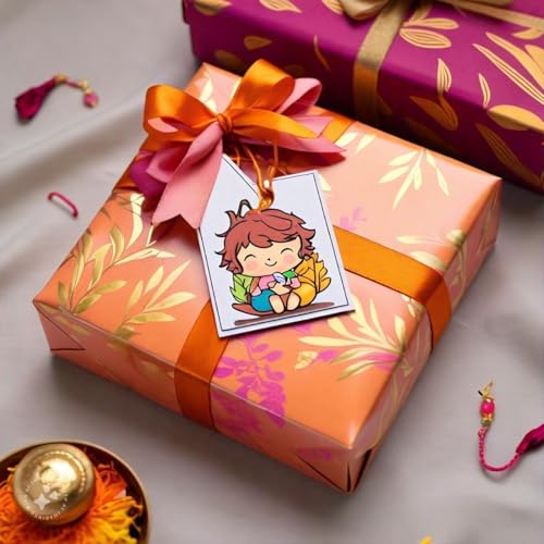 Rakhi for Brother - Red Modern Handmade Rakhi Thread with Gift Set