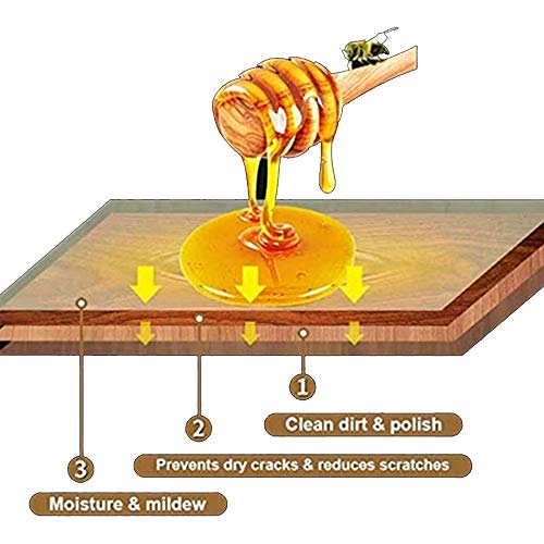 Wood Seasoning Beeswax Beeswax Polish for Wood & Furniture Natural Unscented Beeswax Furniture Wood Polish and Conditioner, 85g (1PC) - Thumbnail 2