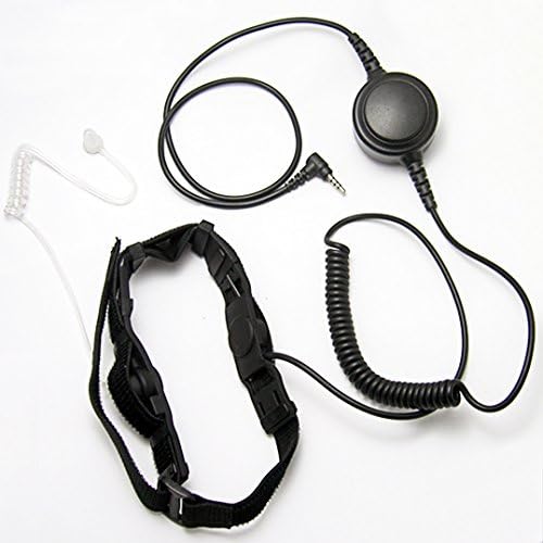 CQtransceiver Professional Throat Mic Headset with 3.5mm Earphone Jack for Vertex Standard Yaesu Portable Radio VX-130 VX-131