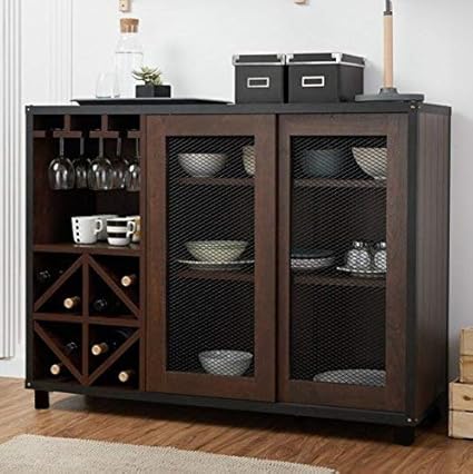 Shilpi Handicraft Sheesham Wooden Bar Cabinet Liquor Cabinet Wine