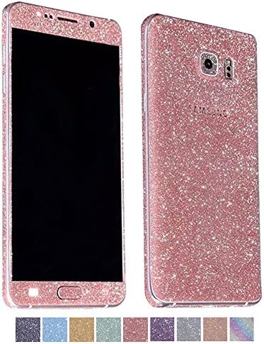 Pink Fuzzy Green Limited Bling Glitter Diamond Protector Film Full Body Sticker Decal Skin Cover for Samsung Galaxy Note 5