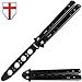 Butterfly Knife Trainer Practice Balisong Black Steel Unsharpened Knife - Grand Way K10-B