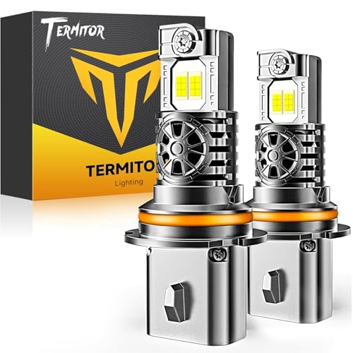 Termitor 9004/HB1 Light Bulbs, 900% Ultra Bright, 6500K Perfect White Color, True 1:1 Halogen Size Match, Quick Plug & Play Setup, 70,000-Hour Long Fog Light Life, Pack of 2 Image