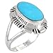 925 Sterling Silver Ring with Genuine Turquoise Sizes 5 to 12