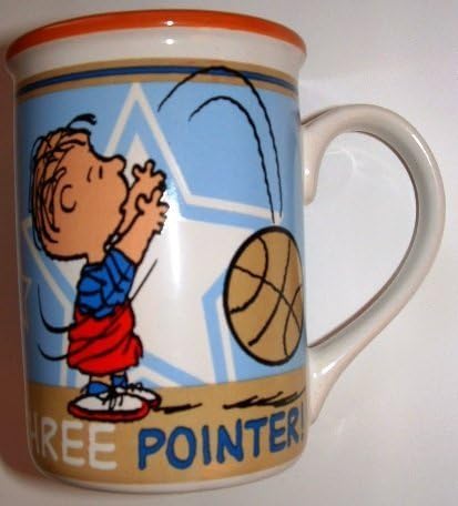 Officially licensed Gibson Stoneware Peanuts Linus Basketball Three Pointer Ceramic Coffee Mug by Peanuts accessories