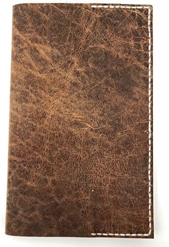 Leather Notepad Lined Refillable Moleskine Cahier Large Professional Hand Sewn Writing Journal – Field Notes To Do List Job Task Organizer - Daily Note Taking Pad to Write In (Tiger)