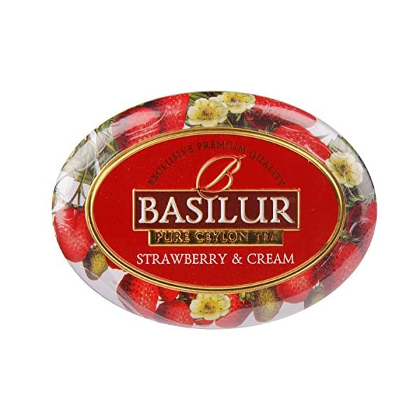 Basilur Tea Zinndose mit zwei Schichten, Erdbeere/Creme/Ruhuna Tee, 125 g – Bild 4