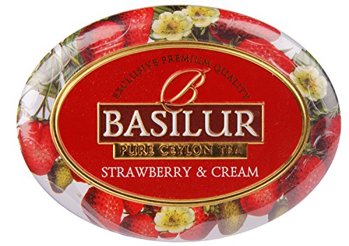 Basilur Tea Zinndose mit zwei Schichten, Erdbeere/Creme/Ruhuna Tee, 125 g – Bild 4