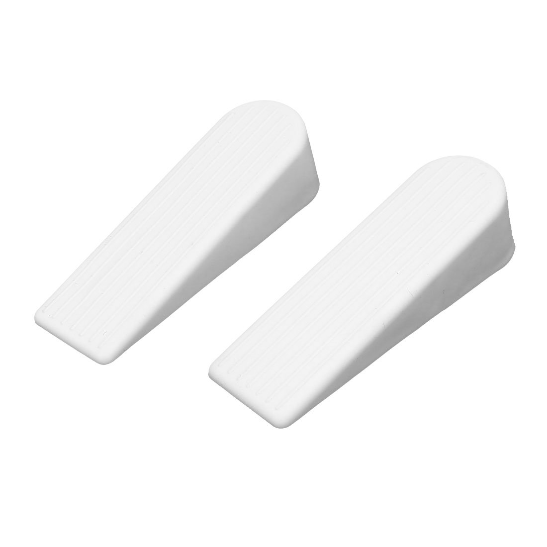 Sourcingmap Home Office Rubber Safety Wedge Jam Door Stopper Doorstop White 100mm Length 2pcs