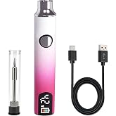 Portable Soldering Iron Mini Cordless Welding Repair Kit, Gradient Pink | 510 Threaded Tips,LED Display 2.7V/3.4V/4.2V, Built-in Battery, Ideal for Appliance Repair and DIY Crafting Work