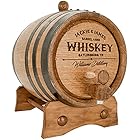 Personalized - Customized American White Oak Aging Barrel - Barrel Aged (2 Liters, Black Hoops)