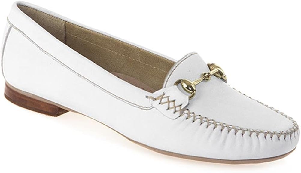 Pavers Wide Fit Leather Loafer 307 080 White Size 8 UK Amazon.co.uk