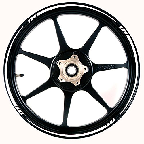 POSSBAY 16Pcs Wheel Rim Sticker Reflective Decal Stripe Tape 17''-19'' for Motorcycle Car Bike