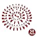 Souarts Pack of 50pcs Christmas Clips, Snowflake Red Wood Clothespins for Game Favors Craft, Wood Clips Set for Card Paper Photo Photography Activity (Red)