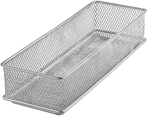 Ybm Home Silver Mesh Drawer Cabinet and or Shelf Organizer, School Supply Holder Office Desktop Organizer Basket (3x9)