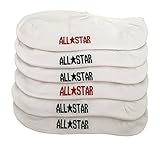 Converse Mens All Star No-Show White Socks -- 6 Pack