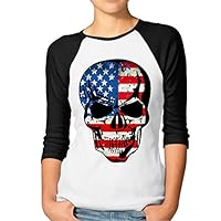 American Flag Skull Women