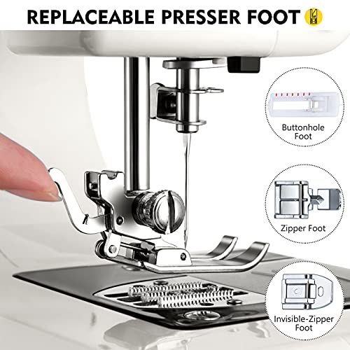 Magicfly Portable Sewing Machines with Back Sewing, 12 Builtin