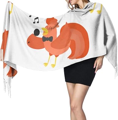 Chale Wrap Cachemire Echarpe Chanter Poulet Drole Animal Wrap