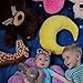 Snuggle Stuffs Crescent Moon Minky Plush Yellow Throw Pillow