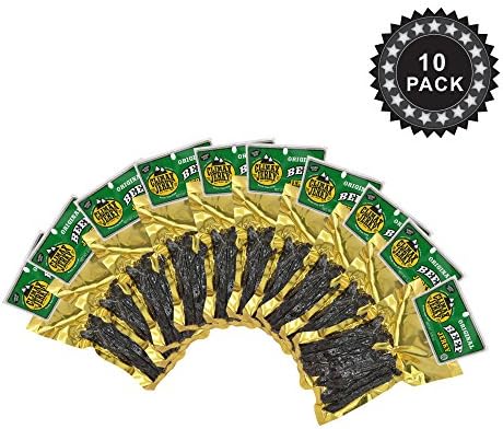 Climax JerkyBEST Premium Thin Cut 3.25 OZ. Oven Roasted Natural Style Delicious Original Beef Jerky from Colorado USA - High Protein - Low Carbs - Buy Multiple Packs and Save! (10 Pack)