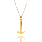 EUEAVAN Punk Hammer Necklace Pendant Wrench Tool Inspirational Movie Jewelry Gift for Men Women