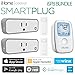 iHome iSP8 Bundle Smart Plug, Wi-Fi, Includes Remote Control, Power Monitoring, Works with Amazon Alexa + iHome iSS50 5-in-1 Smartmonitor, 24/7 Home monitoring from anywhere