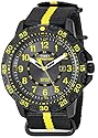 Timex Men's TW4B05300 Expedition Gallatin Black/Yellow Nylon Slip-Thru Strap Watch