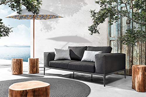 Sekey®180 cm Sonnenschirm mit Schutzhülle Strandschirm Balkonschirm Grau Rund Sonnenschutz UPF50+ – Bild 3