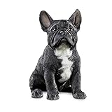 Collections Etc French Bulldog Statue Outdoor Garden Decor or Indoor, Hand Painted, Black