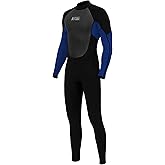 KMT Wetsuit for Men, Mens 3/2mm Wetsuits Full Ultraflex Wet Suits Back Zip Keep Warm in Cold Water High-Elasticity CR