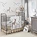 Lambs & Ivy Meadow 3 Piece Crib Bedding Set, Cream/Brown/White