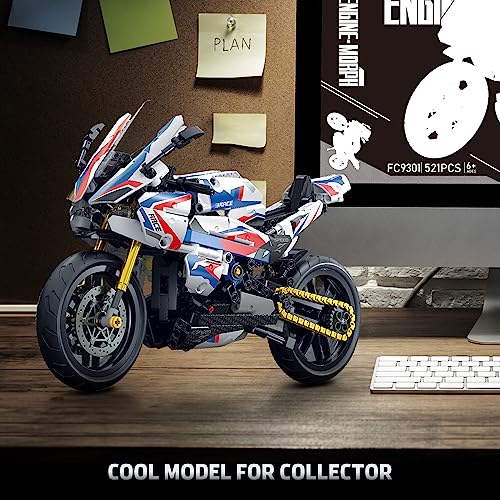 DAHONPA 2 In-1 Transform Technic Motorbike Building Blocks Set, 545 Pieces Moto & Heli Transform, Build And Display Toys Gift For Kids And Adults - View #2
