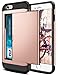SAMONPOW Wallet Cover for iPhone 6 iPhone 6s Case Card Holder Hard PC TPU Inner Rubber Back Cover for iPhone 6 iPhone 6s 4.7 inch Rose Gold