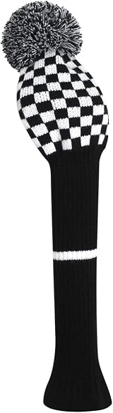 Scott Edward Knit Woods Golf Club Covers Driver 1# Long Neck Black White