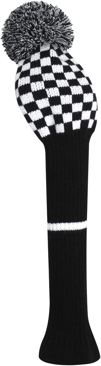 Scott Edward Knit Woods Golf Club Covers Driver 1# Long Neck Black White