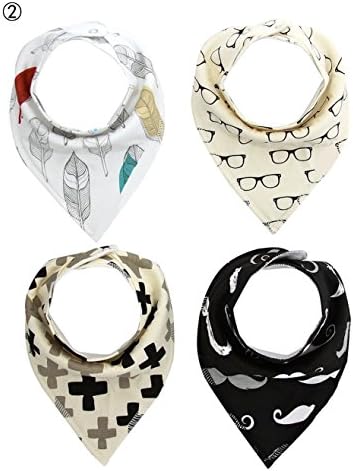 MXCZ Baby Bibs Unisex Bandana Dribble Bibs Ideal For Drooling And Teething - Decked Towel 4 (2C)