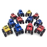 Boley 12PK Wild Wheels - Pull Back Motorized Revving Monster Trucks - Great As Party Favors For Birthday Parties