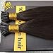 Ugeat 18 Inch I Tip Hair Extensions #2 Darkest Brown Real Human Hair Extensions I Tip 40 Grams Keratin Tip Hair Extensions Itip Fusion Hair Extensions
