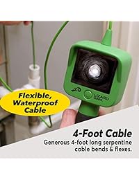 Original según lo visto en la televisión Atomic Beam Lizard Cam Inalámbrico Borescope de mano por BulbHead, la cámara de inspección micro inalámbrica incluye 3 puntas