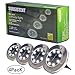 Solar Powered Ground Lights,LED Solar Path Lights Outdoor Waterproof Garden Landscape Spike Lighting for Yard Driveway Lawn Pathway Walkway Disk Lights- White/Warm White (White)