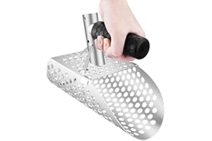 Hear XSUS Sand Scoop for Metal Detecting, Stainless Steel Sand Sifter Scoop, Metal Detector Scoop Shovel for Beach and Metal Detecting Accessories